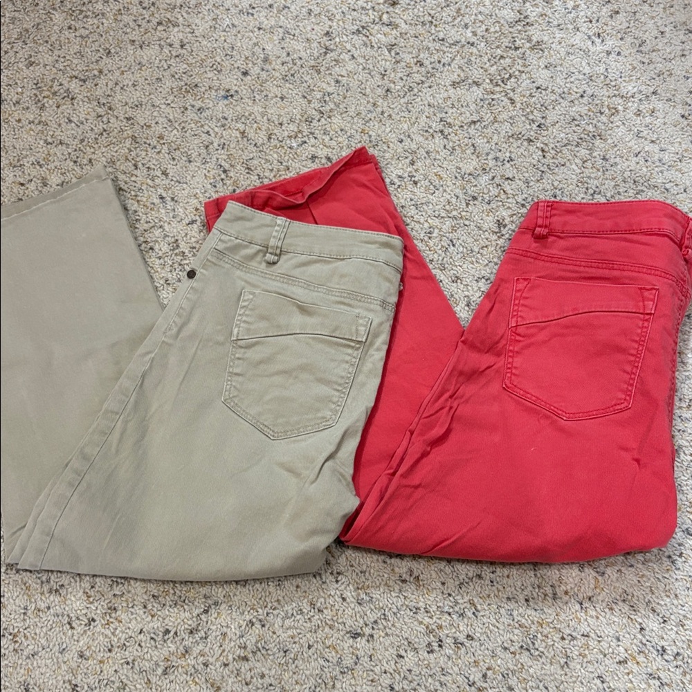 Two Sanctuary super soft crop chinos 28